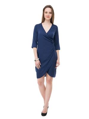 Women's Navy BodyCon Short Dress 1