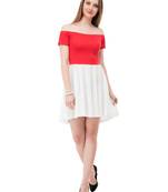 Women's Red Fit & Flare Mini Dress