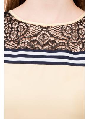 Women's Beige A-Line Mini Dress 4