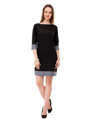 Women's Black A-Line Short Dress 1