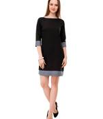 Women's Black A-Line Short Dress