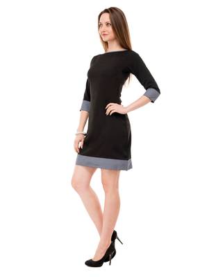 Women's Black A-Line Short Dress 5