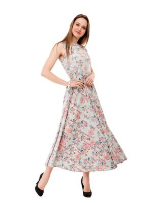 Women's Multi-Coloured Fit & Flare Maxi Dress 2