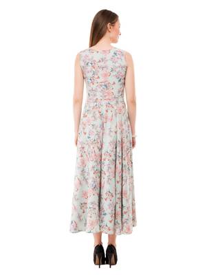 Women's Multi-Coloured Fit & Flare Maxi Dress 3