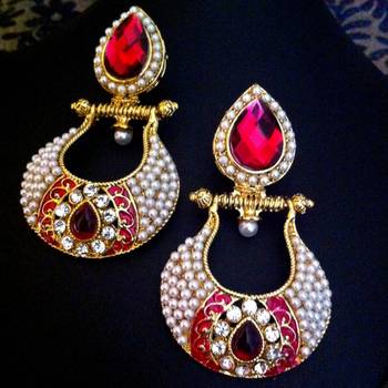 Pink chandbali 1