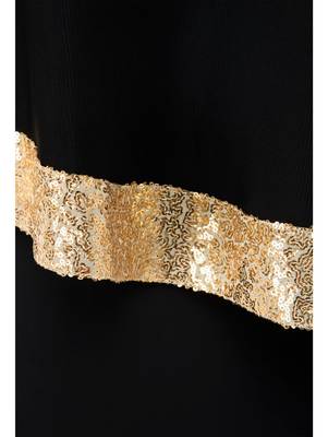 Women's Black A-Line Short Dress 5