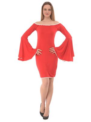 Women's Red Body Con Short Dress 1