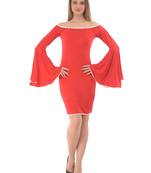 Women's Red Body Con Short Dress
