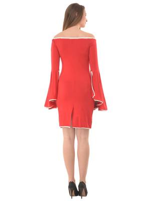 Women's Red Body Con Short Dress 3
