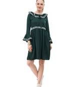 Women's Green Fit & Flare Short Dress