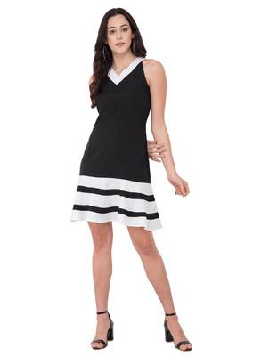 Black plain crepe dresses 1