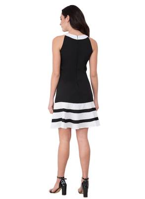 Black plain crepe dresses 3