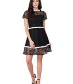 Black plain crepe dresses