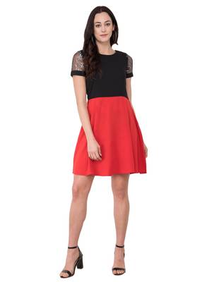 Black plain crepe dresses 1