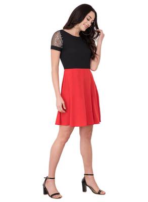 Black plain crepe dresses 2