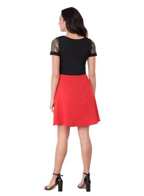 Black plain crepe dresses 3