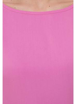 Women's Crepe Pink Flared Mini Dress 4