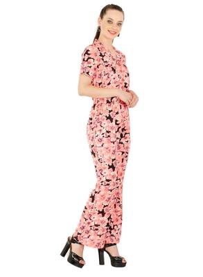 Women's Crepe Multi-Coloured Casual Jumpsuit 5