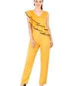 Women's Rayon Musturd Casual Jumpsuit