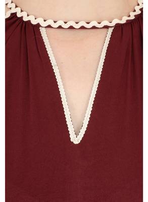 Women's Crepe Brown Casual Jumpsuit 4
