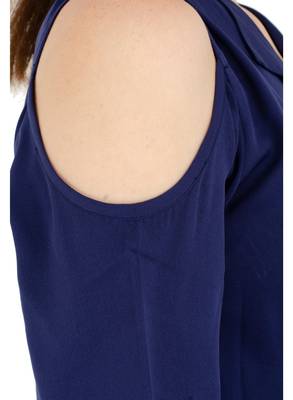 Women's Crepe Blue Casual Jumpsuit 5