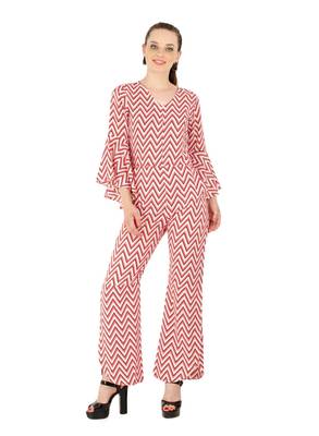 Women's Crepe Multi-Coloured Casual Jumpsuit 1