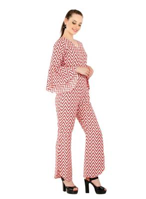 Women's Crepe Multi-Coloured Casual Jumpsuit 5