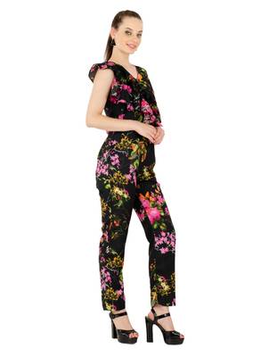 Women's Crepe Multi-Coloured Casual Jumpsuit 2