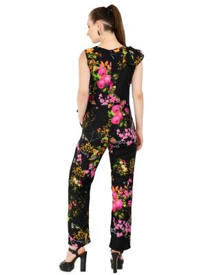 Women's Crepe Multi-Coloured Casual Jumpsuit 3