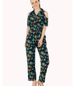 Women's Crepe Multi-Coloured Casual Jumpsuit