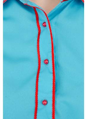 Women's Crepe Blue Casual Jumpsuit 4