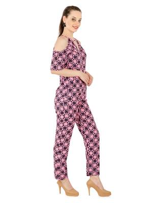 Women's Crepe Multi-Coloured Casual Jumpsuit 2