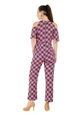 Women's Crepe Multi-Coloured Casual Jumpsuit 3