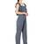 Women's Rayon Grey Casual Jumpsuit