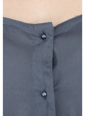 Women's Rayon Grey Casual Jumpsuit 4