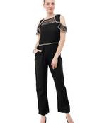 Women's Crepe Black Full Leg Jumpsuit