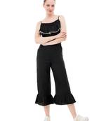 Women's Crepe Black Full Leg Jumpsuit