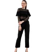 Women's Crepe Black Full Leg Jumpsuit