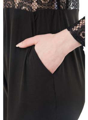 Women's Crepe Black Full Leg Jumpsuit 5