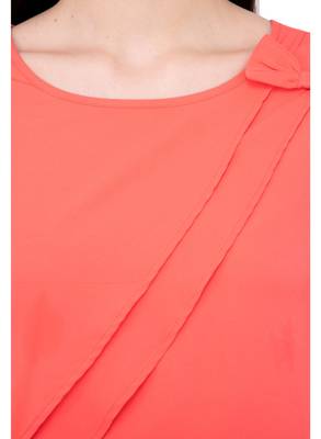 Red plain crepe tops 4