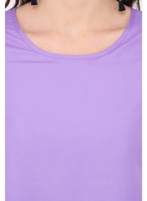 Purple plain crepe tops 4