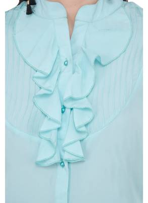 blue plain crepe tops 4