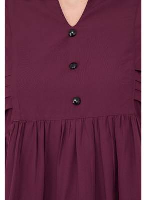 Brown plain crepe tops 4