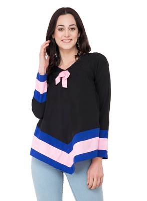 Black plain crepe tops 1