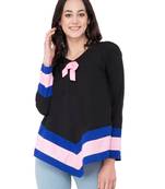 Black plain crepe tops