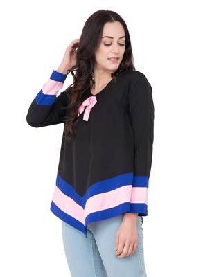 Black plain crepe tops 2