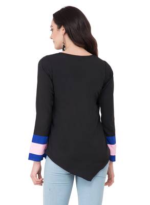 Black plain crepe tops 3