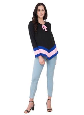 Black plain crepe tops 5