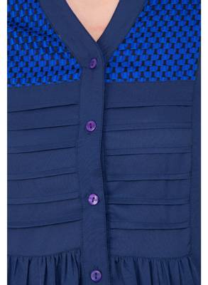 Blue plain crepe tops 4