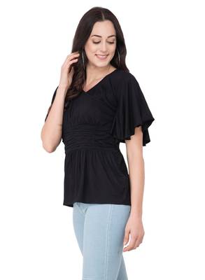 Black plain viscose tops 2